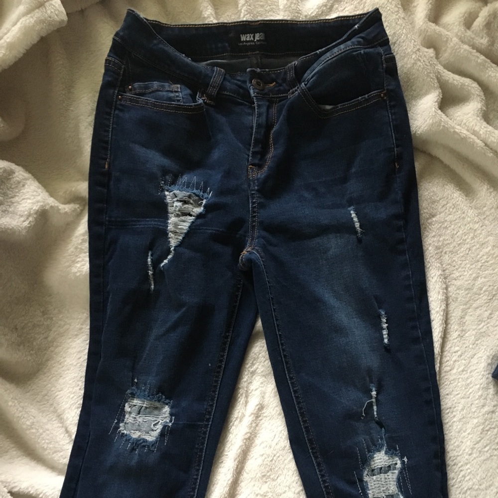 Wax Jean brand jeans distressed crop